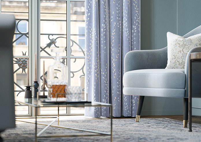 Willow Field, Indigo - Made to Measure Curtains - Image 5